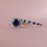 Diamond Engagement Ring For Her Round Cut In Sterling Silver Mychicdress